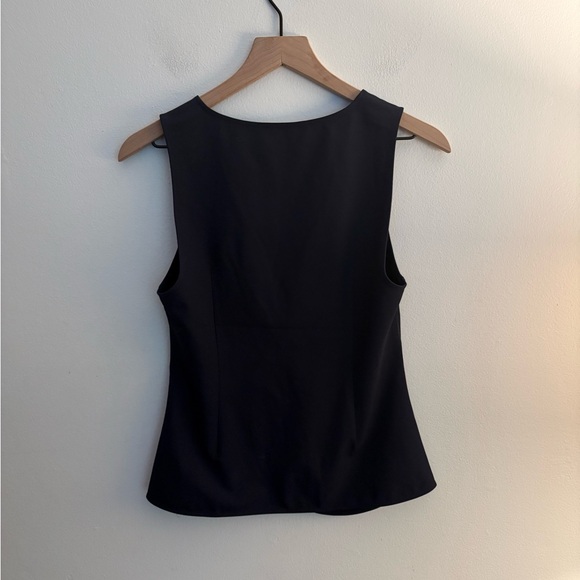 Cinq à Sept Kenna Twist Sleeveless Tank Top Blouse Navy Blue Women’s Medium - Picture 7 of 8